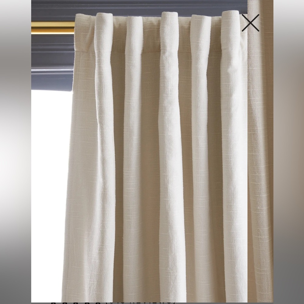 Quince Cotton Slub Room Darkening Curtains - Picture 2 of 9